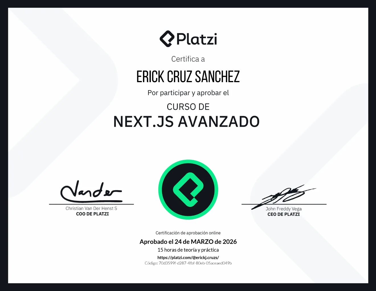 Diploma preview: Next.js Avanzado