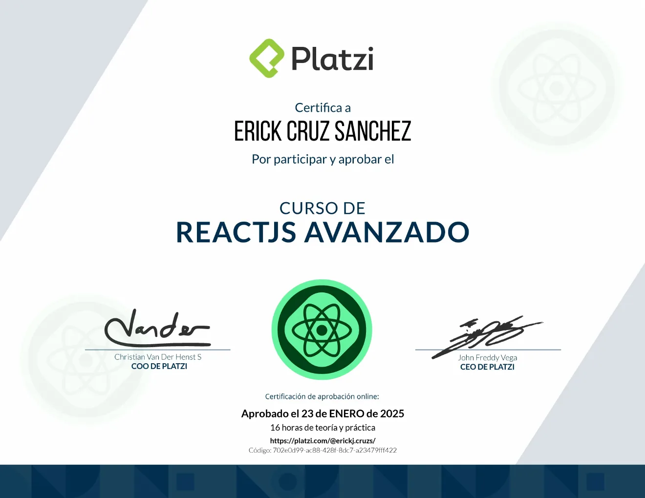 Diploma preview: ReactJS Avanzado