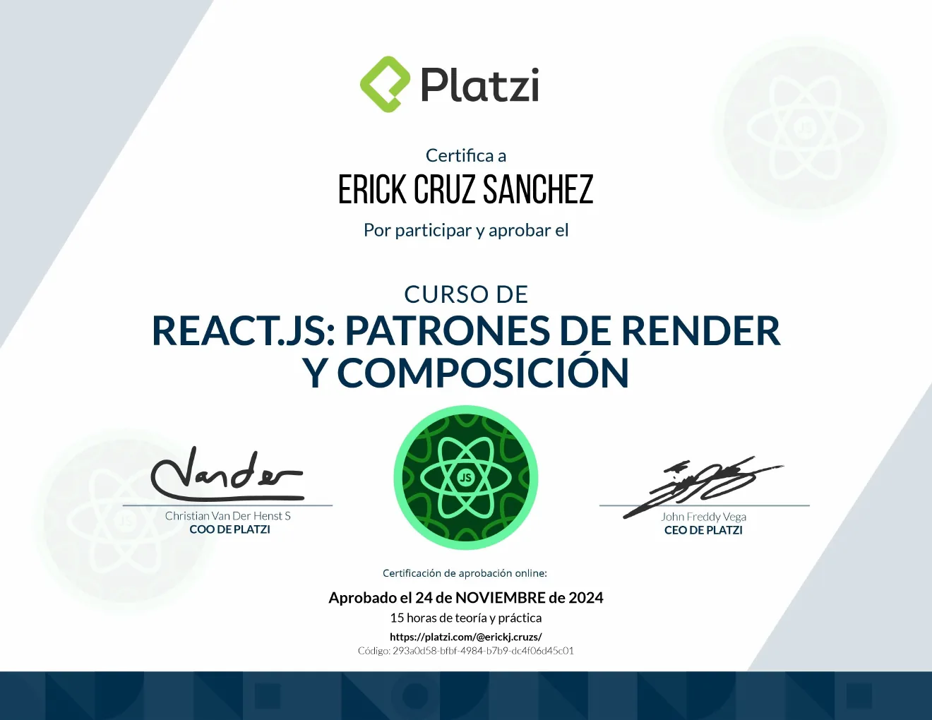 Diploma preview: React.js: Patrones de Render y Composición